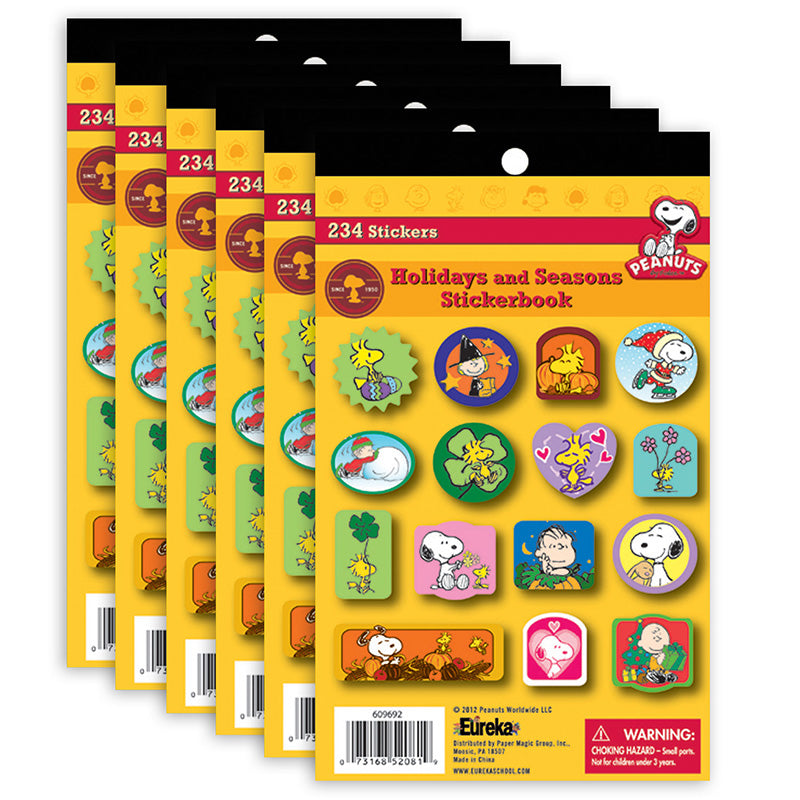 Peanuts® Seasons and Holidays Sticker Book, Pack of 6