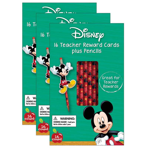 Mickey® Pencil Rewards with Toppers, 16 Per Pack, 3 Packs