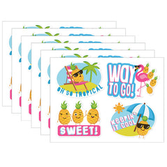 Jumbo Scented Stickers, Pineapple, 12 Per Pack, 6 Packs