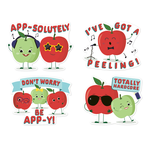 Jumbo Scented Stickers, Apple, Pack of 12