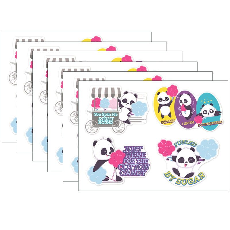 Jumbo Scented Stickers, Cotton Candy, 12 Per Pack, 6 Packs