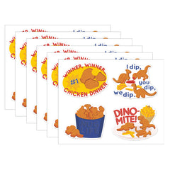 Jumbo Scented Stickers, Chicken Nuggets, 12 Per Pack, 6 Packs