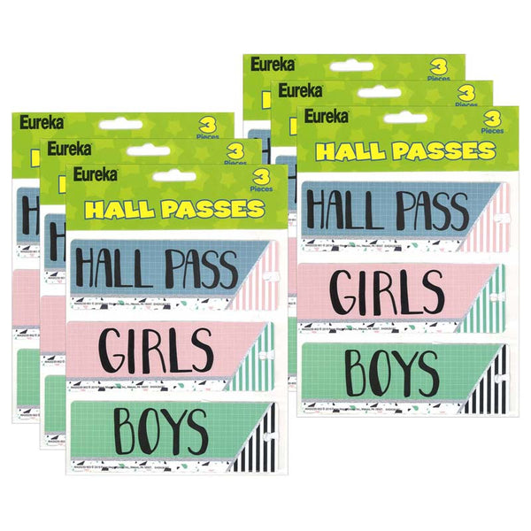 Simply Sassy Hall Passes, 3 Per Set, 6 Sets