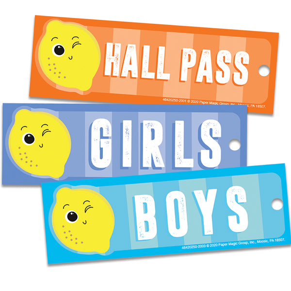 Always Try Your Zest Hall Passes, 6" x 2", Set of 3