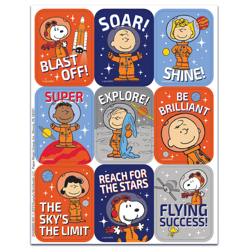 Peanuts® NASA Giant Stickers, Pack of 36