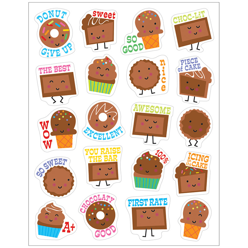 Chocolate Scented Stickers, Pack of 80