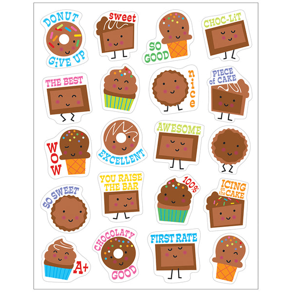 Chocolate Scented Stickers, Pack of 80