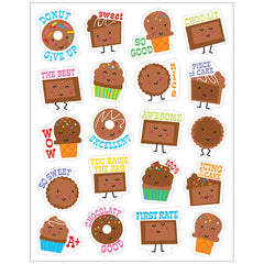 Chocolate Scented Stickers, Pack of 80