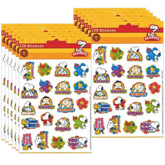 Peanuts® Spring Theme Stickers, 120 Per Pack, 12 Packs