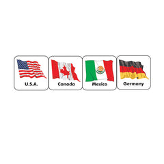 World Flags (20 Countries) Theme Stickers, Pack of 120