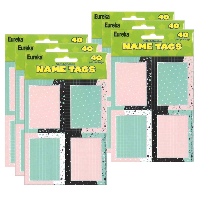 Simply Sassy Name Tags, 40 Per Pack, 6 Packs