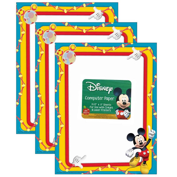 Mickey Mouse Clubhouse® Primary Colors Computer Paper, 50 Sheets Per Pack, 3 Packs