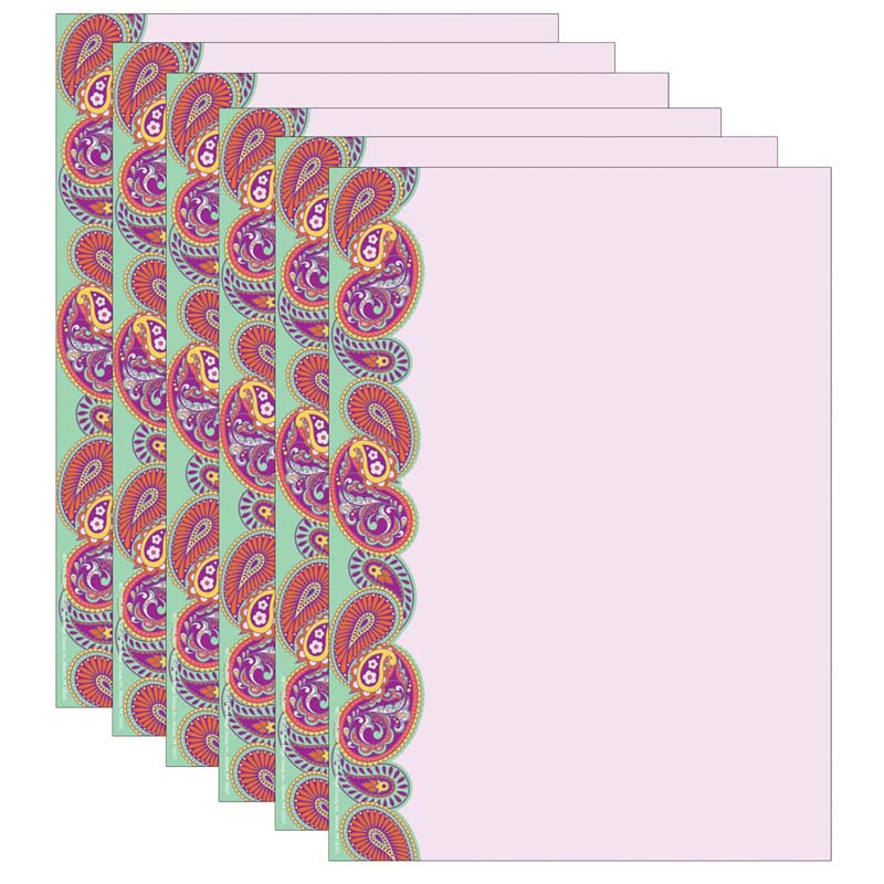 Positively Paisley Computer Paper, 8 1/2" x 11", 50 Sheets Per Pack, 6 Packs