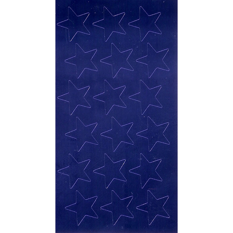 Presto-Stick Foil Star Stickers, 1/2", Blue, Pack of 250