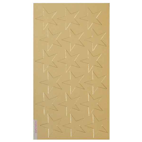 Presto-Stick Foil Star Stickers, 3/4", Gold, Pack of 175