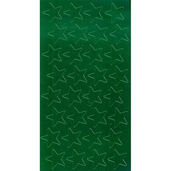 Presto-Stick Foil Star Stickers, 1/2", Green, Pack of 250