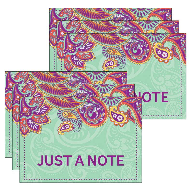 Positively Paisley Teacher Card, 4" x 6", 36 Per Pack, 6 Packs