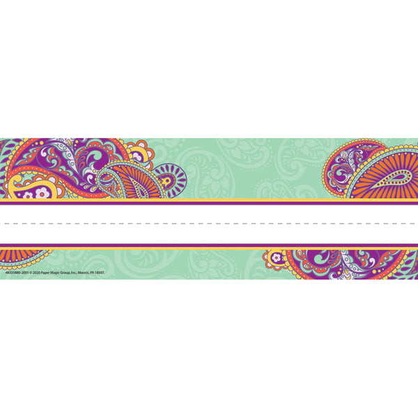 Positively Paisley Self-Adhesive Name Plates, 9-5/8" x 3-1/4", Pack of 36