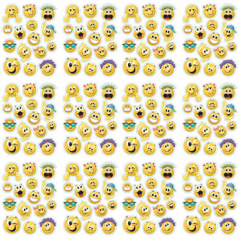 Emoticons Window Clings, 12 Sheets