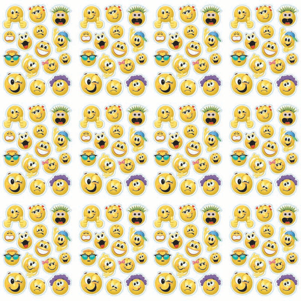 Emoticons Window Clings, 12 Sheets