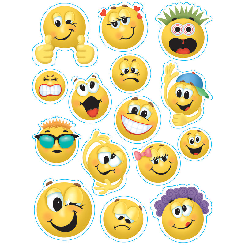 Emoticons Window Clings, 1 Sheet