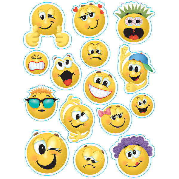 Emoticons Window Clings, 1 Sheet