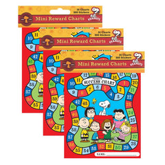 Peanuts® Game Mini Reward Charts with Stickers, 36 Charts Per Pack, 3 Packs