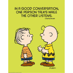 Peanuts® Talk and Listen Poster, 17" x 22"