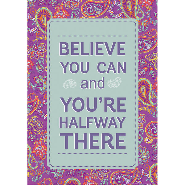 Positively Paisley Halfway There Poster, 13" x 19"