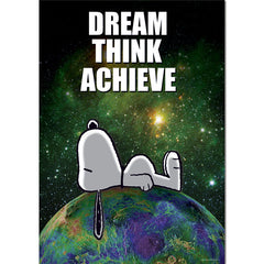 Peanuts® NASA Dream Think Achieve Poster, 13" x 19"