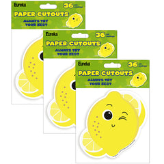 Always Try Your Zest Paper Cut Outs, 36 Per Pack, 3 Packs