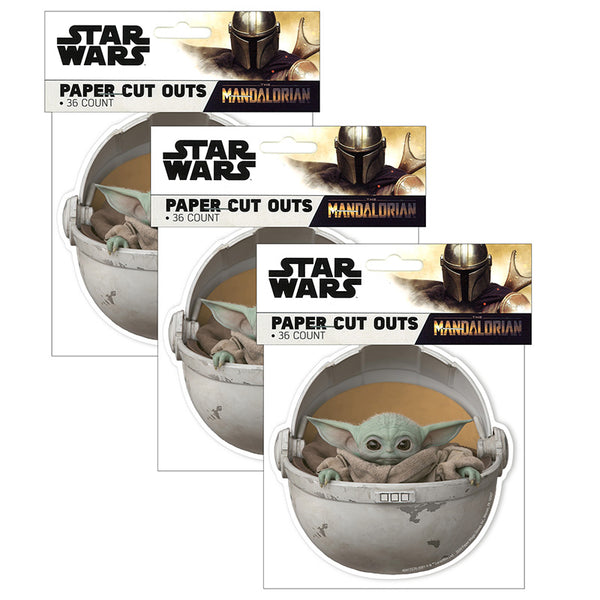 Star Wars™ The Mandalorian Paper Cut Outs, 36 Per Pack, 3 Packs