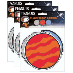 Peanuts® NASA Planets Paper Cut Outs, 36 Per Pack, 3 Packs