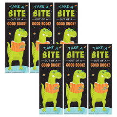 Dinosaur Take A Bite Out Of A Good Book Bookmarks, 36 Per Pack, 6 Packs