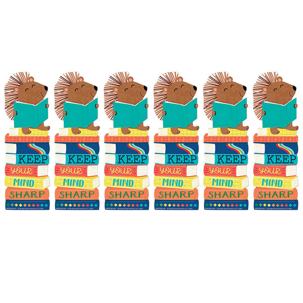 Hedge Hog Keep Your Mind Sharp Bookmarks, 36 Per Pack, 6 Packs