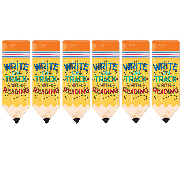 Pencil Write on Track with Reading Bookmarks, 36 Per Pack, 6 Packs