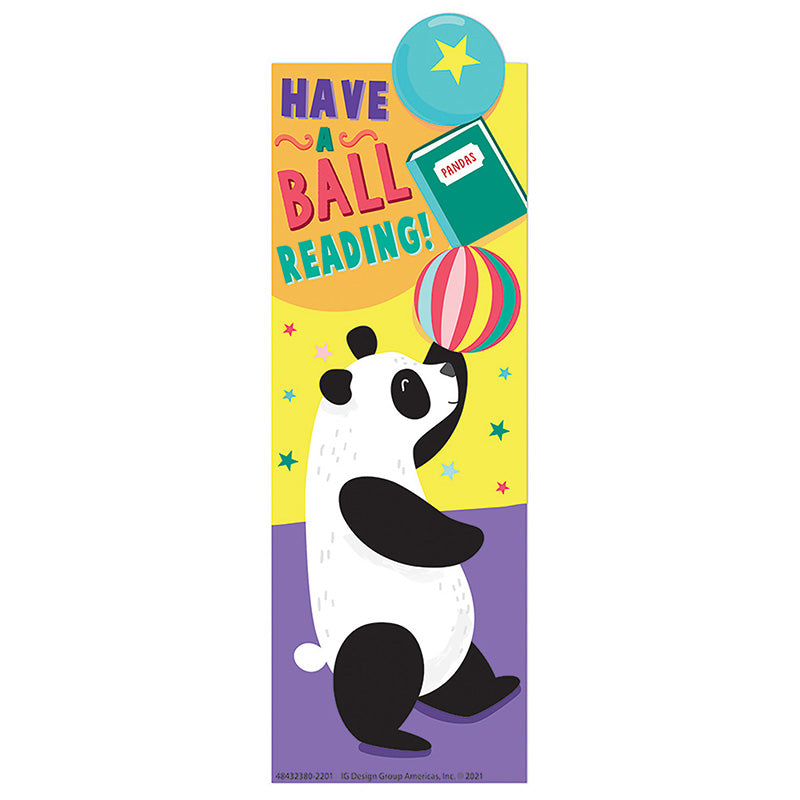 Panda Have a Ball Reading Bookmarks, Pack of 36