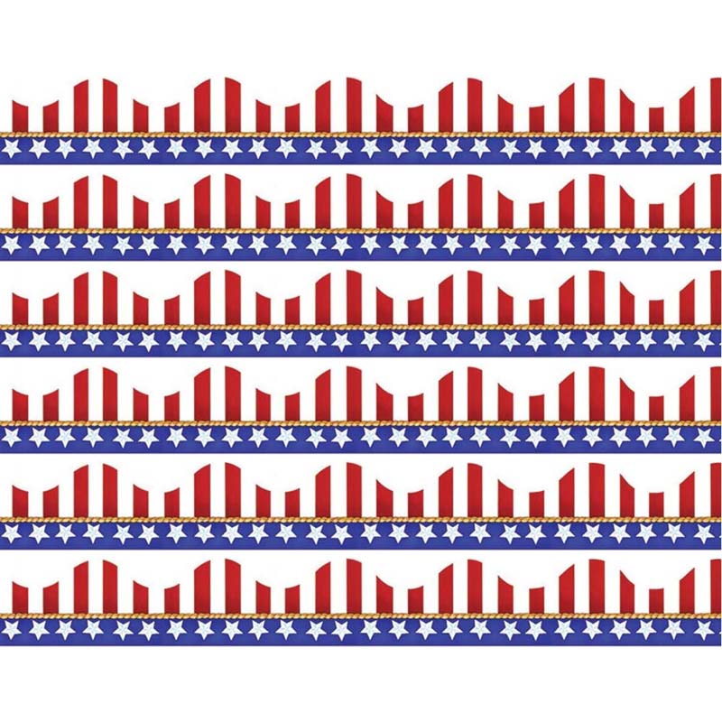 American Flags Electoral Deco Trim®, 37 Feet Per Pack, 6 Packs