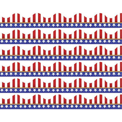 American Flags Electoral Deco Trim®, 37 Feet Per Pack, 6 Packs