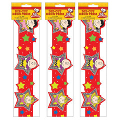 Peanuts® Super Star Extra Wide Die Cut Deco Trim®, 37 Feet Per Pack, 3 Packs