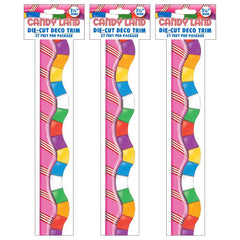 Candy Land™ Dimensional Look Extra Wide Die Cut Deco Trim®, 37 Feet Per Pack, 3 Packs