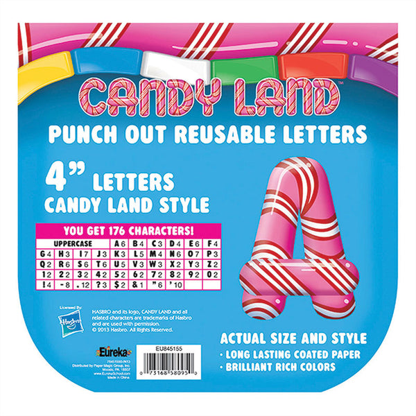 Candy Land™ Peppermint Stripe Deco 4" Letters, 176 Characters