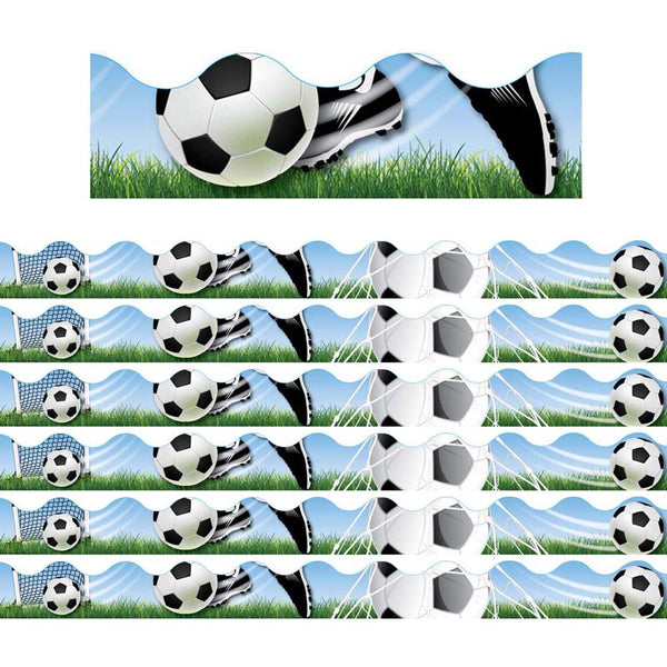 Soccer Deco Trim®, 37 Feet Per Pack, 6 Packs