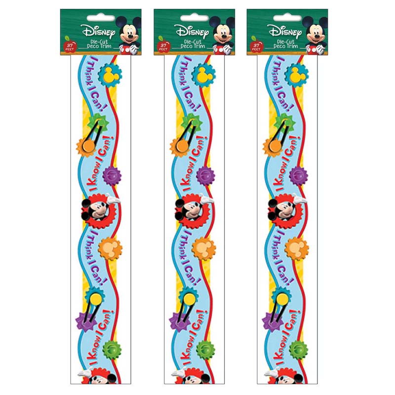 Mickey Mouse Clubhouse® I Think I Can Extra Wide Cut Deco Trim®, 37 Feet Per Pack, 3 Packs