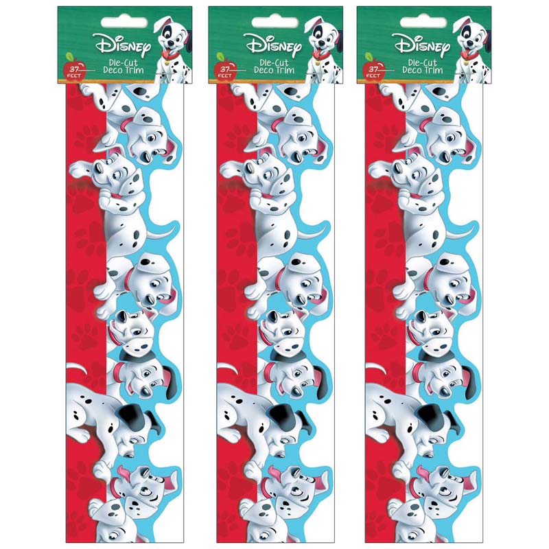 101 Dalmatians® Puppies Extra Wide Cut Deco Trim®, 37 Feet Per Pack, 3 Packs