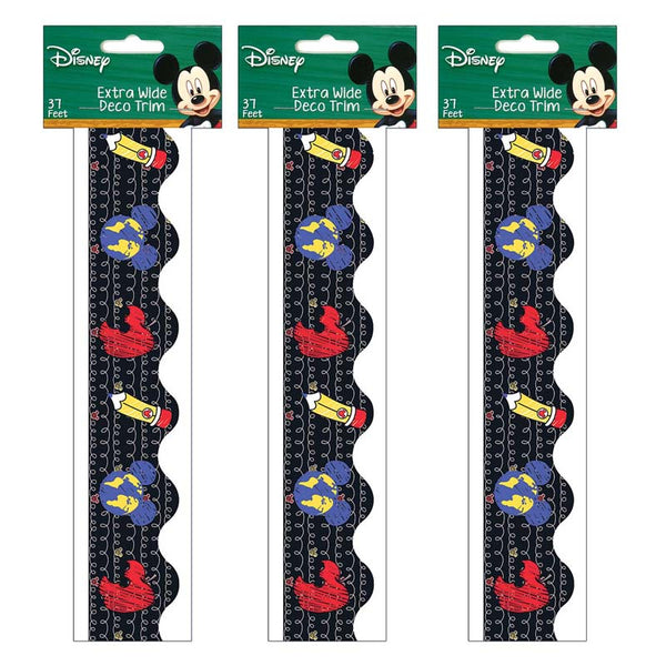 Mickey® Color Pop! Apple, Pencil, World Extra Wide Deco Trim®, 37 Feet Per Pack, 3 Packs