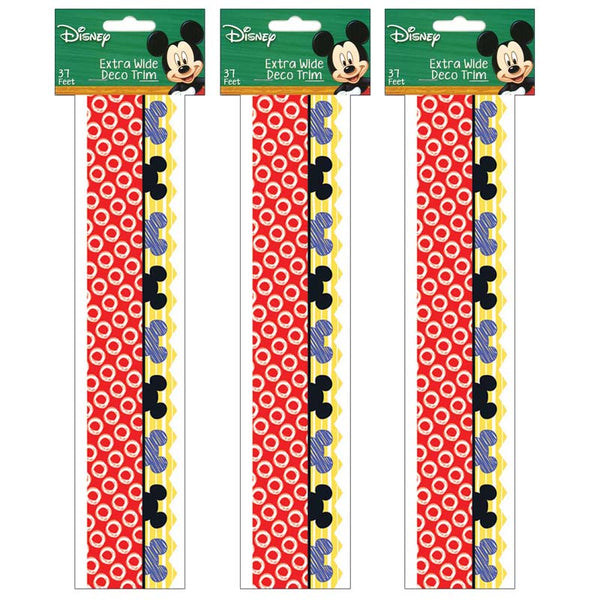 Mickey® Color Pop! Peeking Head Extra Wide Deco Trim®, 37 Feet Per Pack, 3 Packs