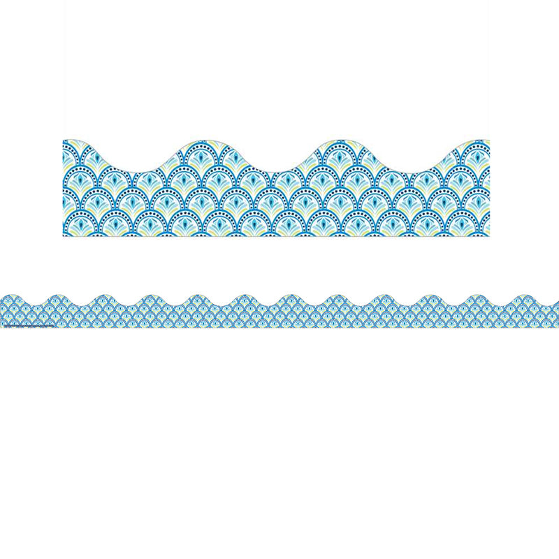 Blue Harmony Peacock Deco Trim®, 37 Feet