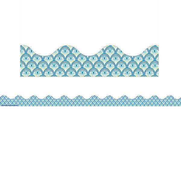 Blue Harmony Peacock Deco Trim®, 37 Feet