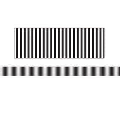 Simply Sassy Black and White Stripe Deco Trim® Extra Wide Die Cut, 37 Feet